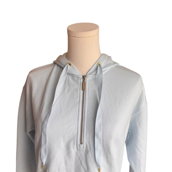 Lilly Pulitzer - NWT Kirstie Long Sleeve Hoodie Pastel Lunar Blue Sz XXS - Picture 3 of 8